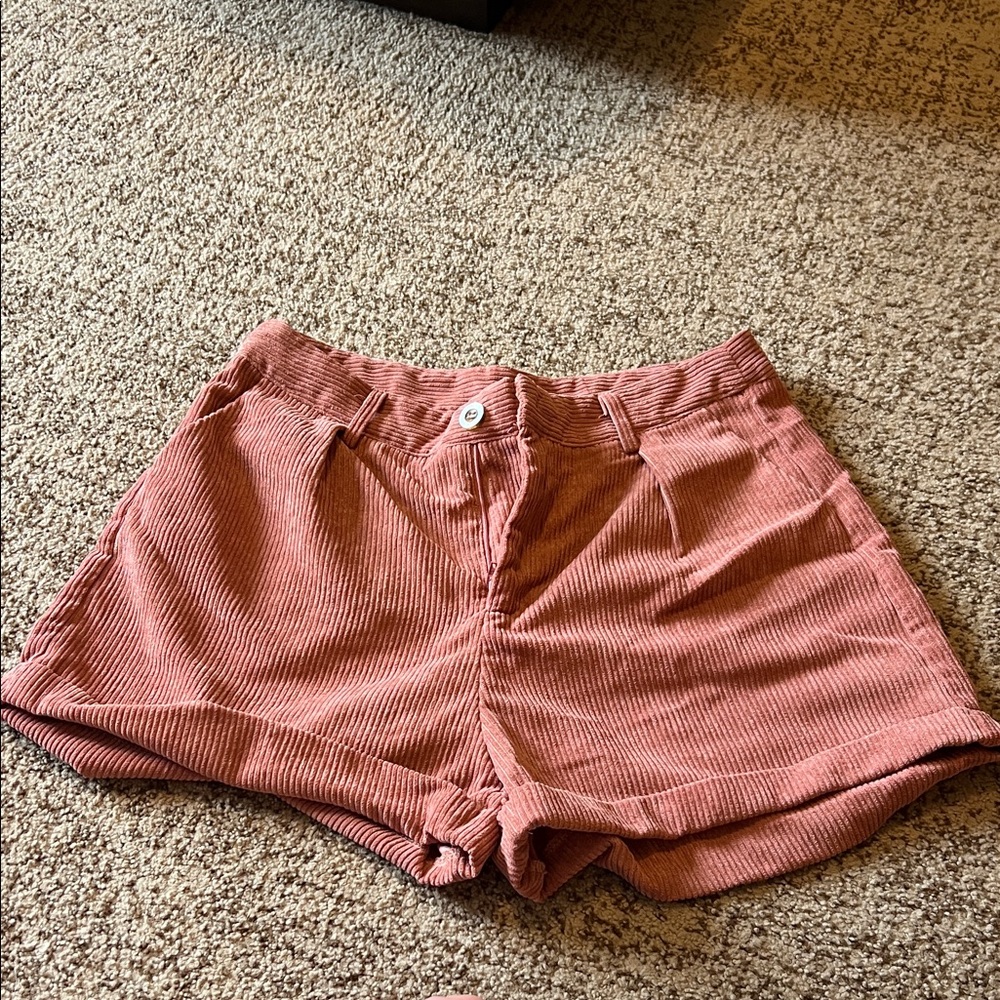 Women's Corduroy Shorts in Dusty Pink